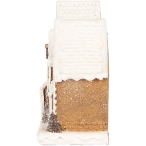 Decoración de Casas Clayre & Eef 6PR5377 25x6x13 cm Marrón/Blanco