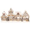 Decoración de Casas Clayre & Eef 6PR5377 25x6x13 cm Marrón/Blanco