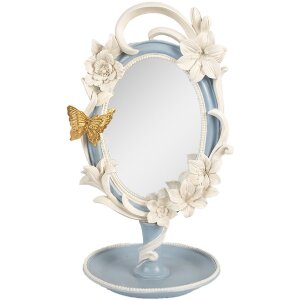 Espejo de mesa Clayre & Eef 62S341 16x14x27 cm Azul...