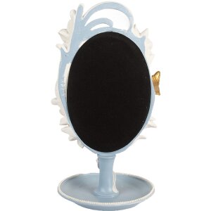 Espejo de mesa Clayre & Eef 62S341 16x14x27 cm Azul Blanco