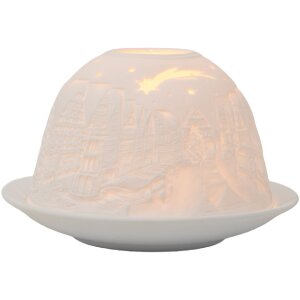Candelabro Clayre & Eef 6CE2208 Blanco Ø 12x8 cm