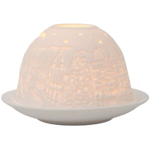 Candelabro Clayre & Eef 6CE2208 Blanco Ø 12x8 cm