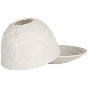 Portavelas Clayre & Eef 6CE2209 Blanco Ø 12x8 cm