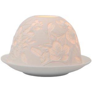 Portavelas Clayre & Eef 6CE2209 Blanco Ø 12x8 cm