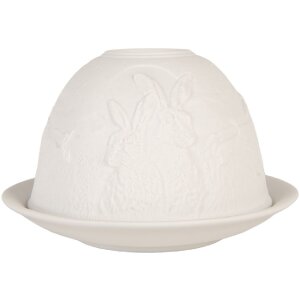 Candelabro Clayre & Eef 6CE2210 Blanco Ø 12x8 cm