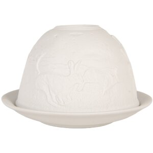 Candelabro Clayre & Eef 6CE2210 Blanco Ø 12x8 cm