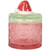 Frasco con tapa Clayre & Eef 6GL5343 Rojo Verde Ø 9x12 cm