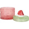 Frasco con tapa Clayre & Eef 6GL5343 Rojo Verde Ø 9x12 cm