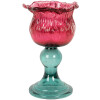 Candelabro Clayre & Eef 6GL5347 Ø 10x16 cm Rosa y Verde