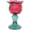 Candelabro Clayre & Eef 6GL5347 Ø 10x16 cm Rosa y Verde