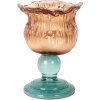 Candelabro Clayre & Eef 6GL5348 Ø 10x14 cm Naranja y Verde para velas tipo té