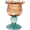 Candelabro Clayre & Eef 6GL5348 Ø 10x14 cm Naranja y Verde para velas tipo té
