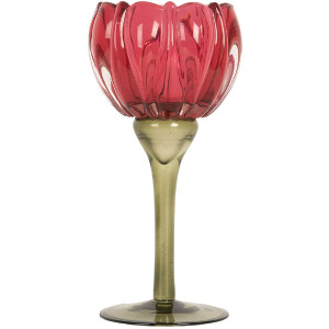 Candelabro Clayre & Eef 6GL5349 Ø 8x18 cm Rosa...