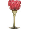 Candelabro Clayre & Eef 6GL5349 Ø 8x18 cm Rosa y Verde