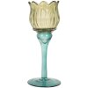 Portavelas Clayre & Eef 6GL5350 Ø 7x19 cm Verde Azul