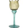 Portavelas Clayre & Eef 6GL5350 Ø 7x19 cm Verde Azul