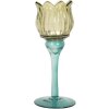 Portavelas Clayre & Eef 6GL5350 Ø 7x19 cm Verde Azul