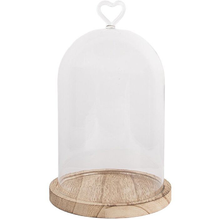 Campana de Cristal decorativa Clayre & Eef 6GL5360 Ø 14x22 cm
