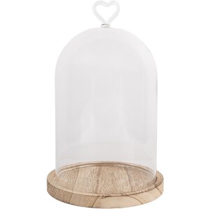 Campana de Cristal decorativa Clayre & Eef 6GL5360 Ø 14x22 cm