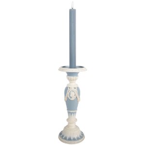 Candelabro Clayre & Eef 6PR5801 Ø 10x27 cm Blanco y Azul