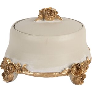 Joyero Clayre & Eef 6PR5802 Ø 14x9 cm Beige-Dorado