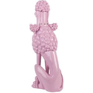 Decoración Perro (Caniche) Clayre & Eef 6PR5803 13x17x33 cm Rosa