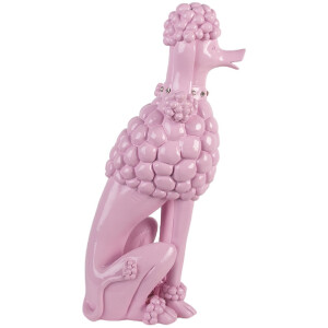 Decoración Perro (Caniche) Clayre & Eef 6PR5803 13x17x33 cm Rosa