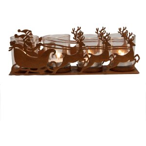 Clayre & Eef 6Y5937 Candelabro Trineo Navideño 25x8x8 cm