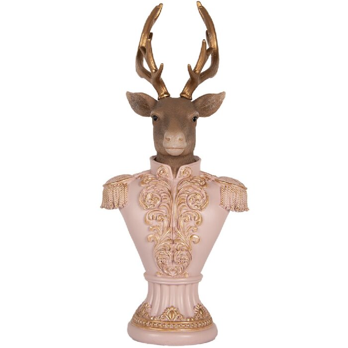 Busto decorativo de ciervo Clayre & Eef 6PR5370 16x14x36 cm