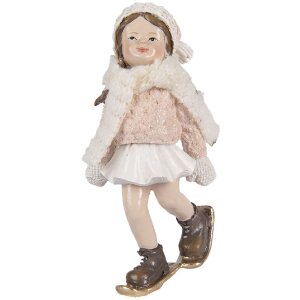 Decoración Niña Clayre & Eef 6PR5372 4x3x10 cm
