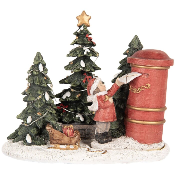 Clayre & Eef 6PR5373 Decoración Niño en el Buzón LED 16x12x14 cm