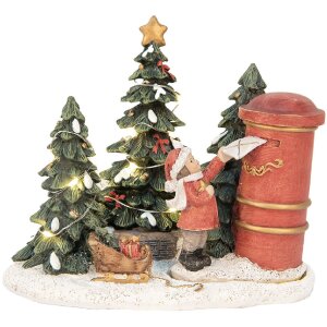 Clayre & Eef 6PR5373 Decoración Niño en el Buzón LED 16x12x14 cm