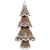 Clayre & Eef 6PR5393 Decoración Árbol de Navidad 7x5x11 cm Marrón-Blanco
