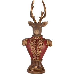 Busto decorativo de ciervo Clayre & Eef 6PR5394 16x14x36 cm