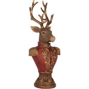 Busto decorativo de ciervo Clayre & Eef 6PR5394 16x14x36 cm