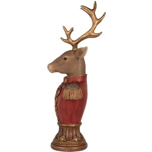 Busto decorativo de ciervo Clayre & Eef 6PR5394 16x14x36 cm