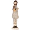 Clayre & Eef 6PR5395 Decoración Niño 8x8x30 cm Gris y Marrón