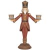 Candelabro Cascanueces Clayre & Eef 6PR5397 21x9x30 cm Rojo y Dorado
