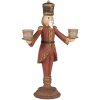 Candelabro Cascanueces Clayre & Eef 6PR5397 21x9x30 cm Rojo y Dorado
