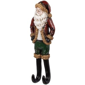 Decoración de pared Papá Noel Clayre & Eef 6PR5588 13x7x39 cm Rojo y Verde