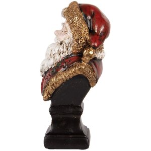 Busto Decorativo Papá Noel Clayre & Eef 6PR5589 10x8x17 cm rojo
