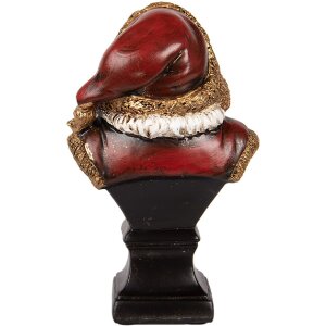 Busto Decorativo Papá Noel Clayre & Eef 6PR5589 10x8x17 cm rojo