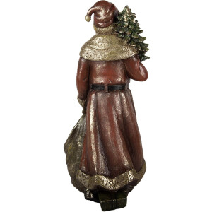 Decoración Papá Noel Clayre & Eef 6PR5590 24x17x47 cm Rojo y Dorado