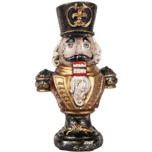 Busto Decorativo Cascanueces Clayre & Eef 6PR5591 Rojo 9x6x15 cm
