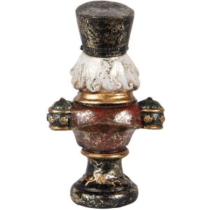 Busto Decorativo Cascanueces Clayre & Eef 6PR5591 Rojo 9x6x15 cm