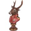 Busto decorativo de reno Clayre & Eef 6PR5594 10x8x19 cm Marrón y Rojo