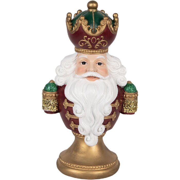 Busto Decorativo de Papá Noel con LED Clayre & Eef 6PR5694 15x10x26 cm
