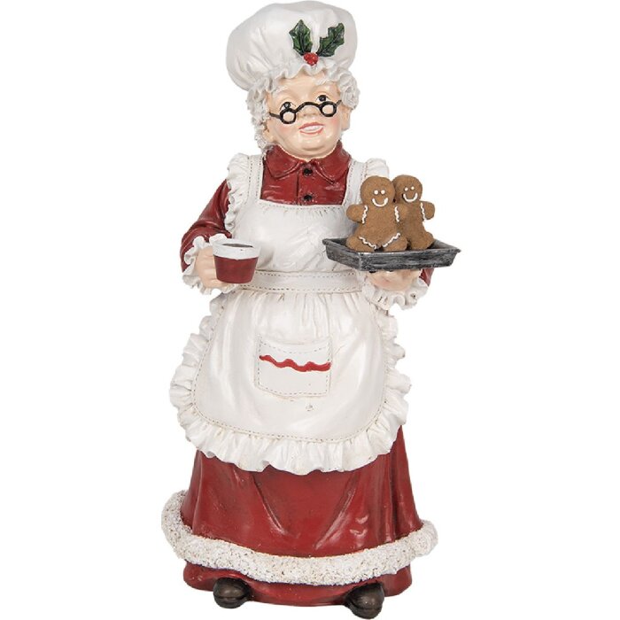 Clayre & Eef 6PR5696 Decoración Señora de Invierno 15x15x30 cm