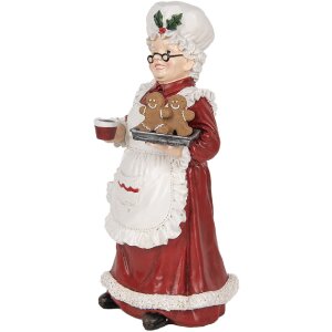 Clayre & Eef 6PR5696 Decoración Señora de Invierno 15x15x30 cm