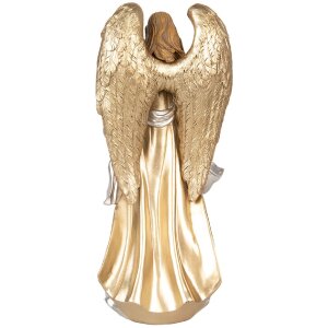 Decoración Ángel Clayre & Eef 6PR5697 16x13x35 cm Dorado Plateado